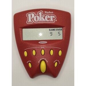Radica 2002 Electronic Pocket Poker Game Draw Poker + Dueces Poker Tested! EUC